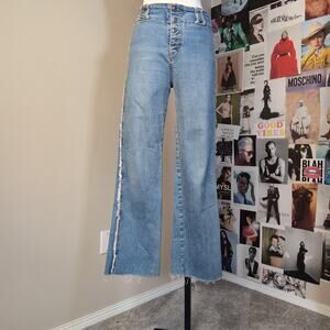 Y2k low Waist Button Fly Flare Jeans Boho